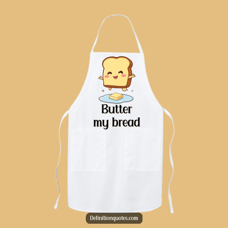 Funny Toast Jumping Butter Apron: Chef Up Laughs in the Kitchen with this Design