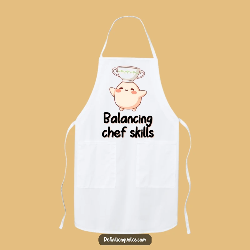 Funny Teacup Headblob Apron: Kitchen Blob Character Balancing, Perfect Funny Gift