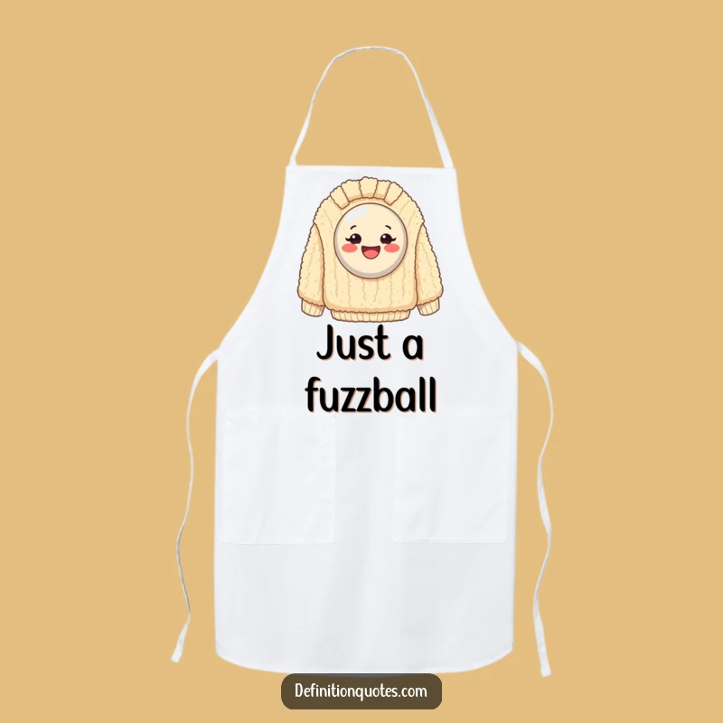 Funny Happy Button Sweater Apron: Cook Up Laughs with Cozy Kitchen Humor