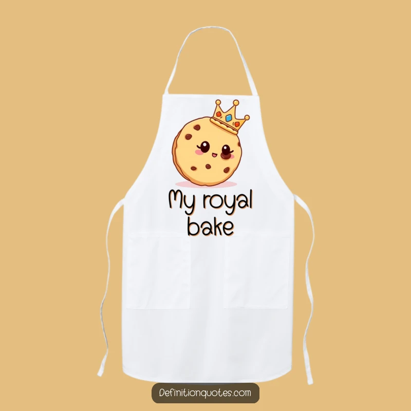 Funny Royal Cookie Apron: Cook Like Royalty, Funny Chef Gift