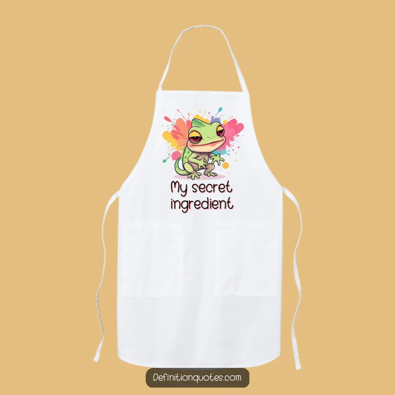 Funny Chameleon Paint Apron: Create Art with Hilarious Disguise