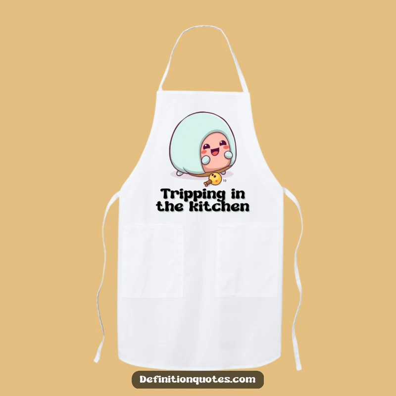 Funny Kawaii Slipper Trip Apron: Cook with Comical Homey Style!