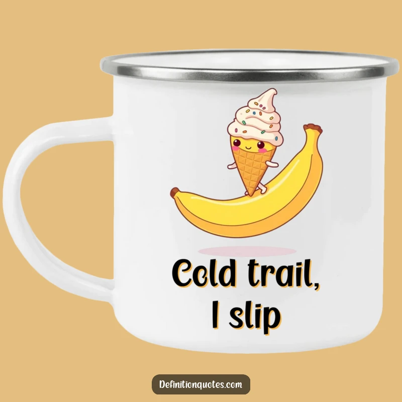 Funny Ice Cream Cone Camping Mug: Durable Sprinkled Character Slip Outdoor Funny Gift