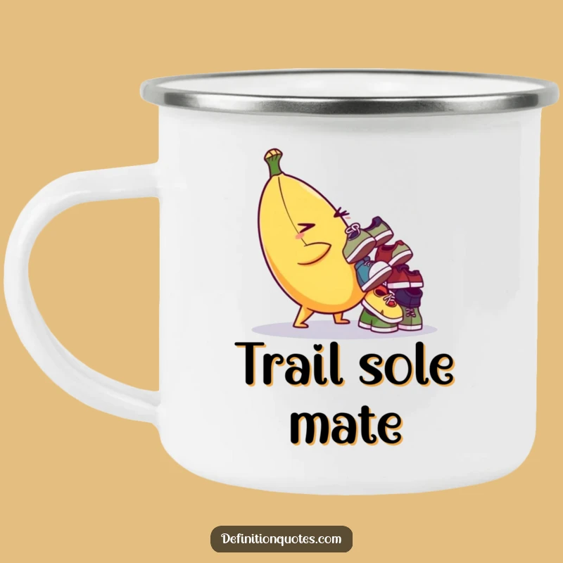 Funny Banana Shoe Balance Camping Mug - Outdoor Whimsy!