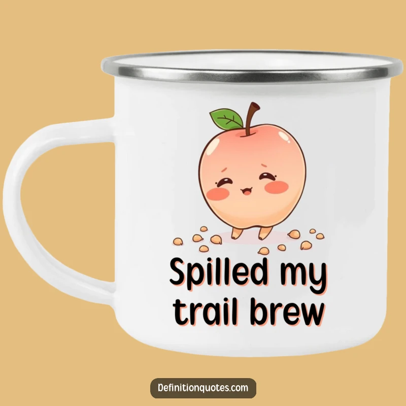 Funny Blushing Apple Camping Mug: Adventure Fuelled by Sweet Embarrassment