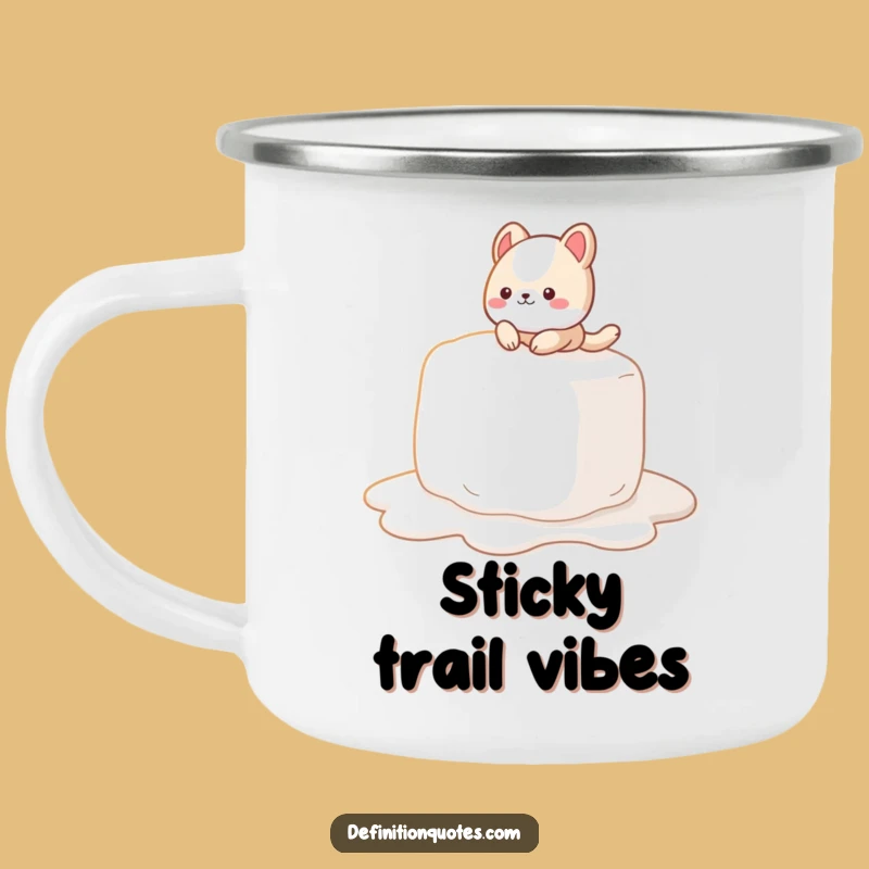 Funny Marshmallow Slip Camping Mug: Outdoor Animal's Sweet Fun, Perfect Funny Gift