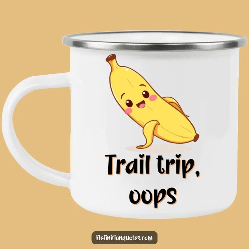 Funny Slipping Banana Camping Mug: Campfire Comedy, Outdoor Funny Gift