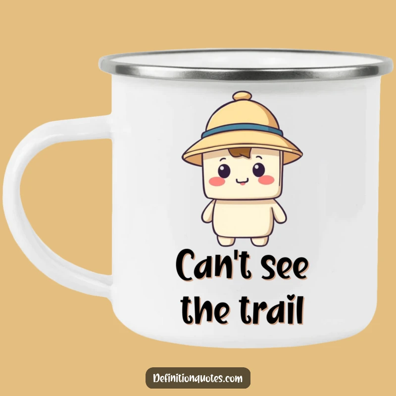 Funny Small Hat Blocky Camping Mug - Headwear Humor for Every Adventure!