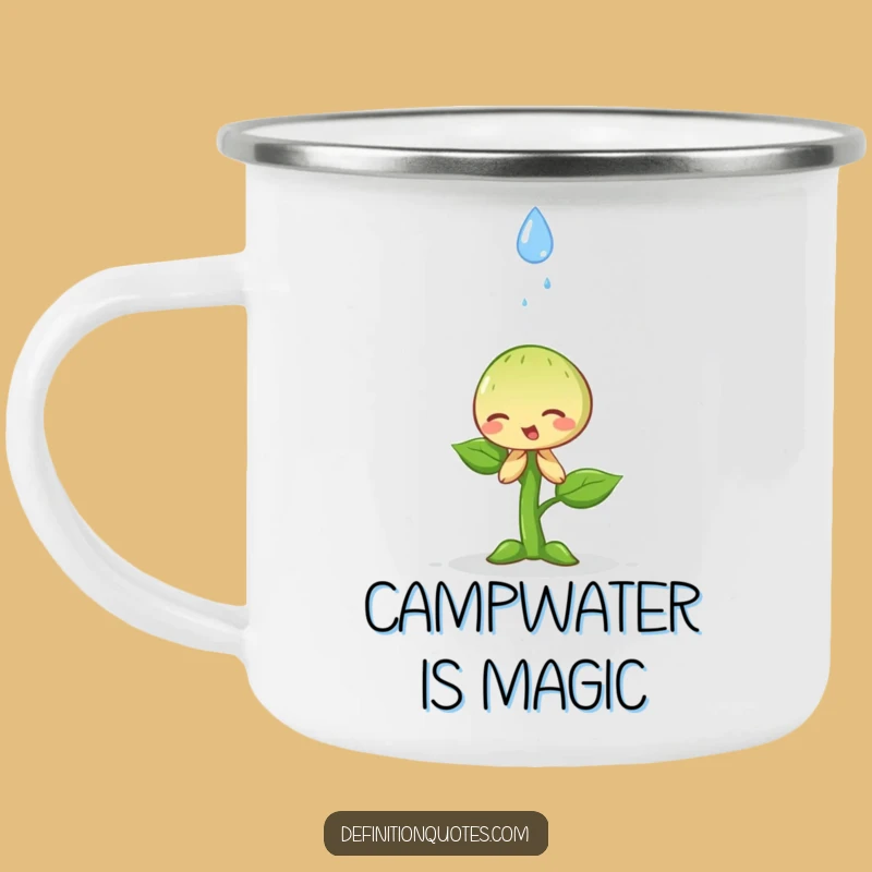 Funny Sprout & Raindrop Camping Mug - Embrace Nature's Drama Outdoors