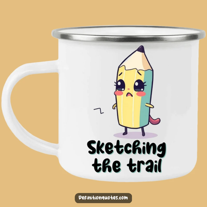 Funny Pencil Artist Camping Mug - Sketchy Adventures!