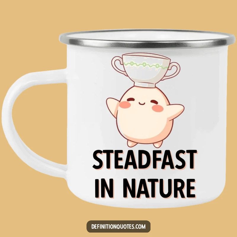Funny Teacup Headblob Camping Mug: Outdoor Blob Character Balancing, Perfect Funny Gift