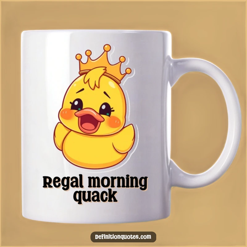 Funny Rubber Ducky Crown Mug: Shocked Joy Surprise, Hilarious Gift