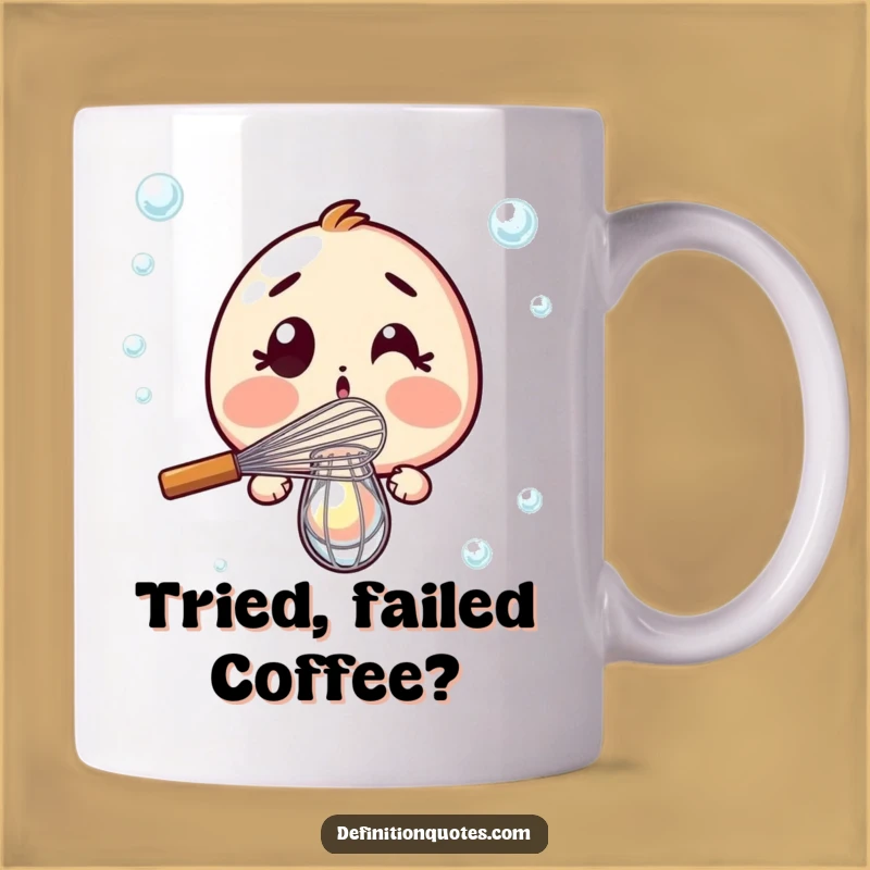 Funny Whisk Fail Mug: Hilarious Kitchen Humor Gift for Baking Disasters