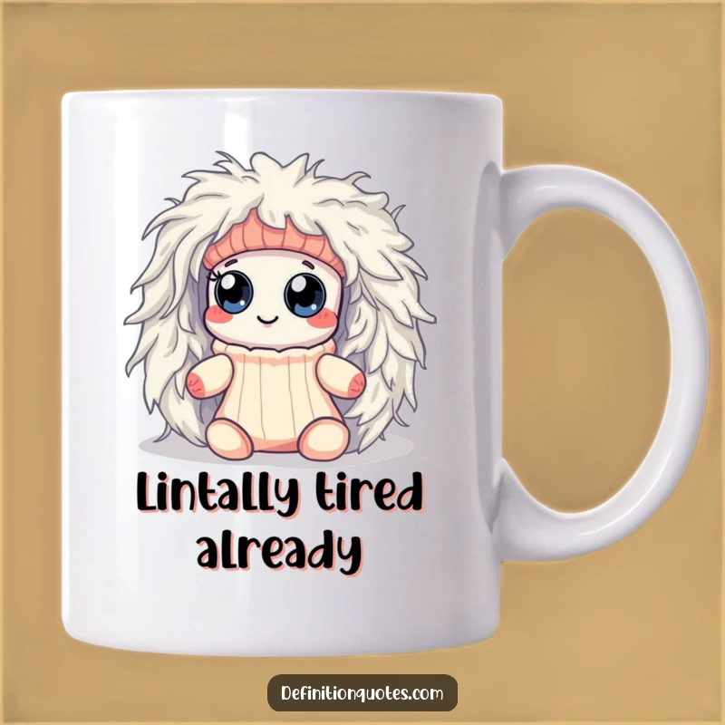 Funny Kawaii Sock Lost in Lint Monster Mug - Hilarious Laundry Day Gift