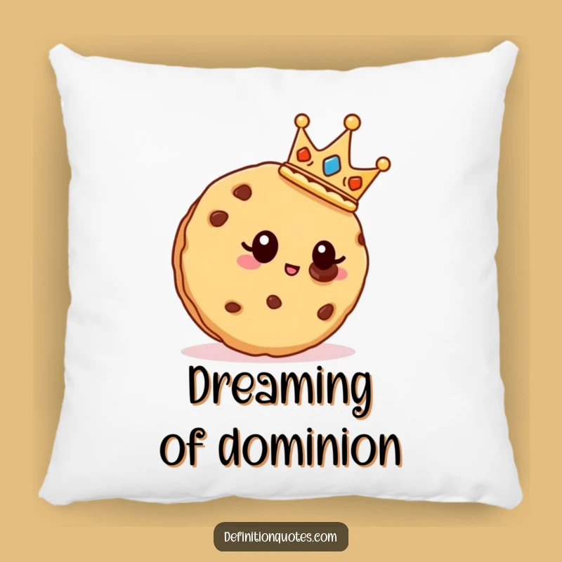 Funny Royal Cookie Pillow: Cozy Crowned Comfort, Adorable Funny Gift