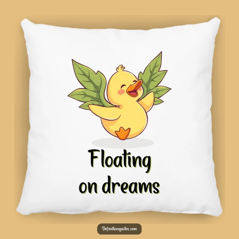 Funny Flying Duck Pillow: Cozy & Hilarious Leaf-Winged Decor