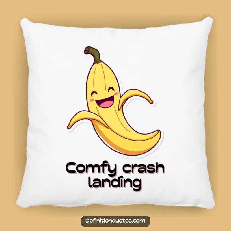 Funny Banana Peel Slip Pillow: Comedic Flair Cushion, Soft Gift
