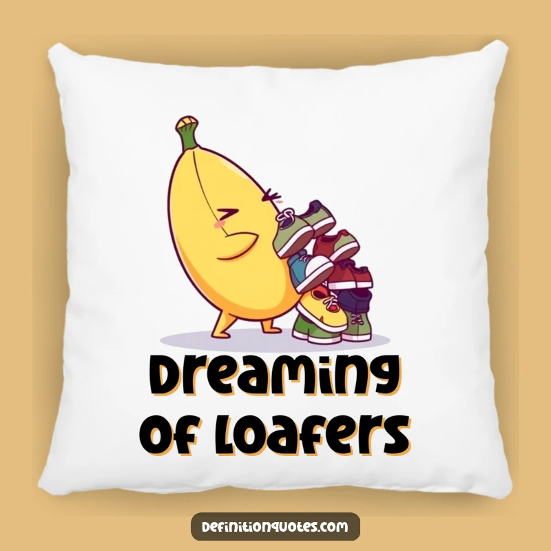 Funny Banana Shoe Stack Pillow - Cozy & Comical Accent