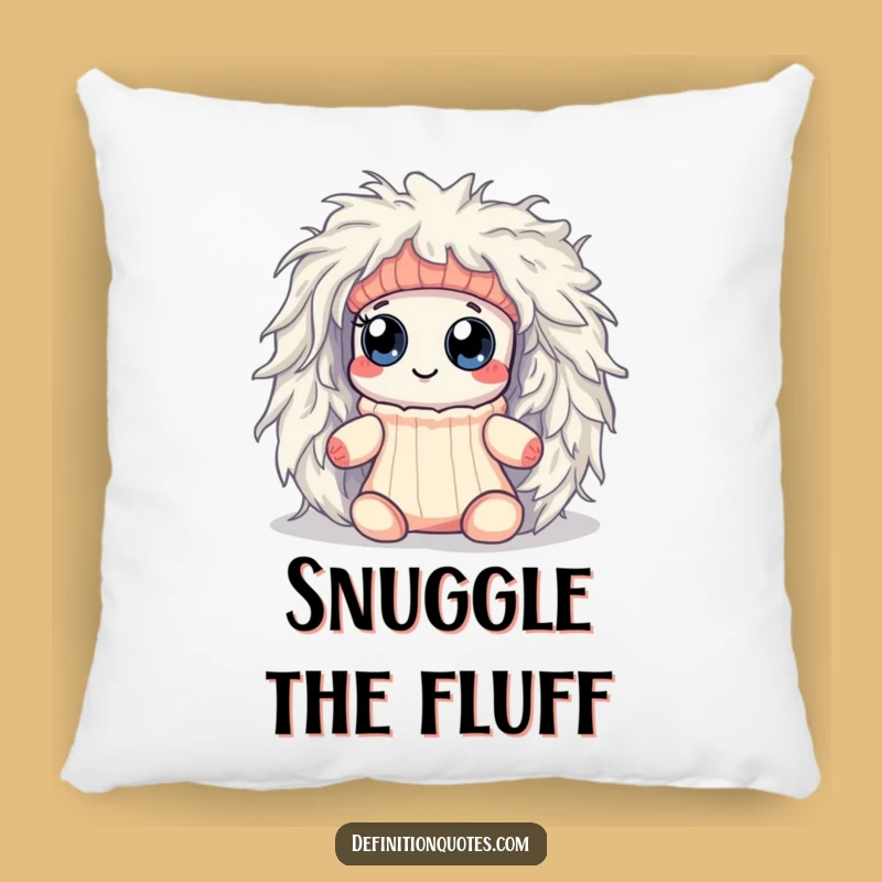 Funny Kawaii Sock Lint Monster Pillow - Comfy & Hilarious Laundry Decor