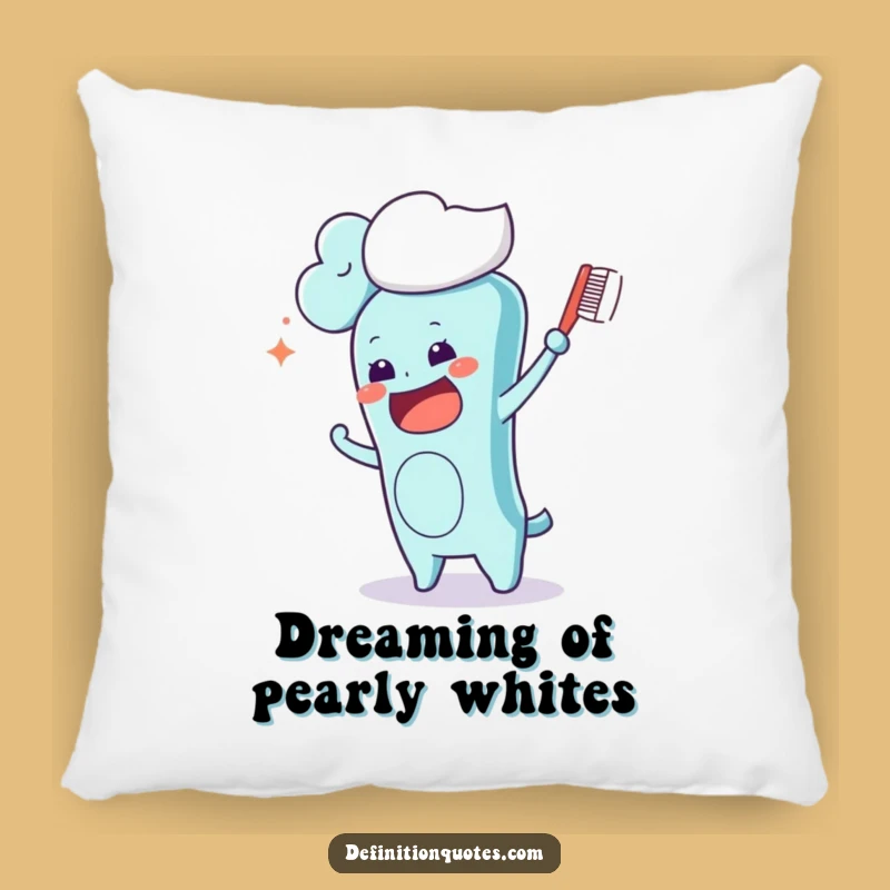 Funny Kawaii Toothbrush Cloud Brushing Pillow: Cuddle Up with Whimsical, Hilarious Comfort