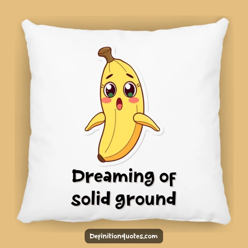 Funny Surprised Banana Peel Slide Pillow - Soft Character Cushion for Comedic Comfort
