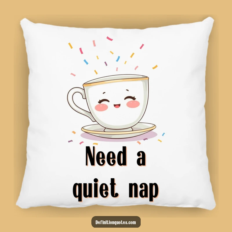 Funny Teacup Hiding Pillow: Shy Confetti Panic Cushion, Cozy and Hilarious Gift