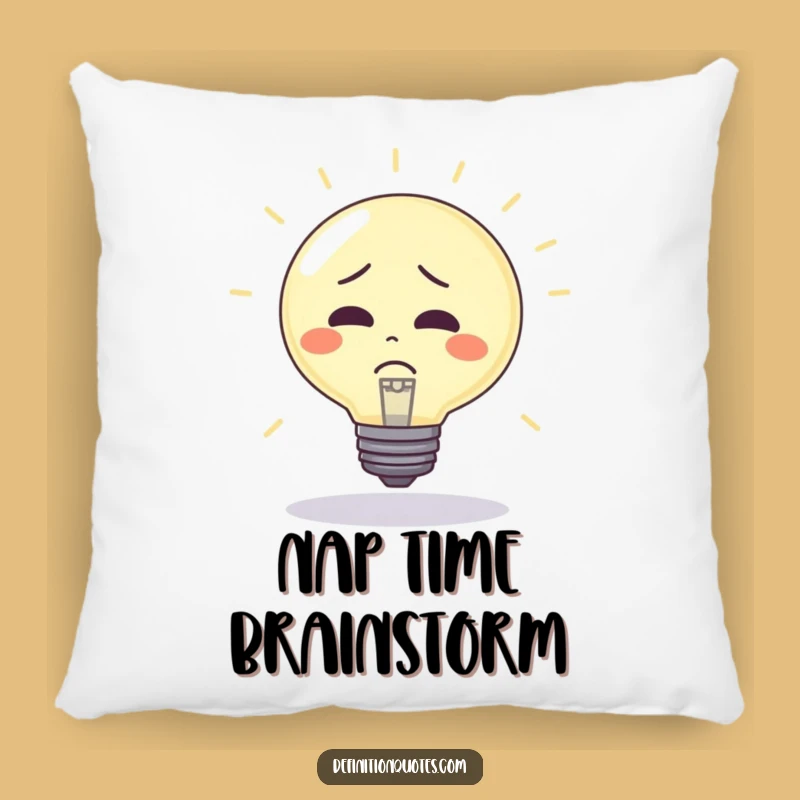 Funny Lightbulb Pillow: Bouncy Confusion - Cozy Humorous Decor Gift