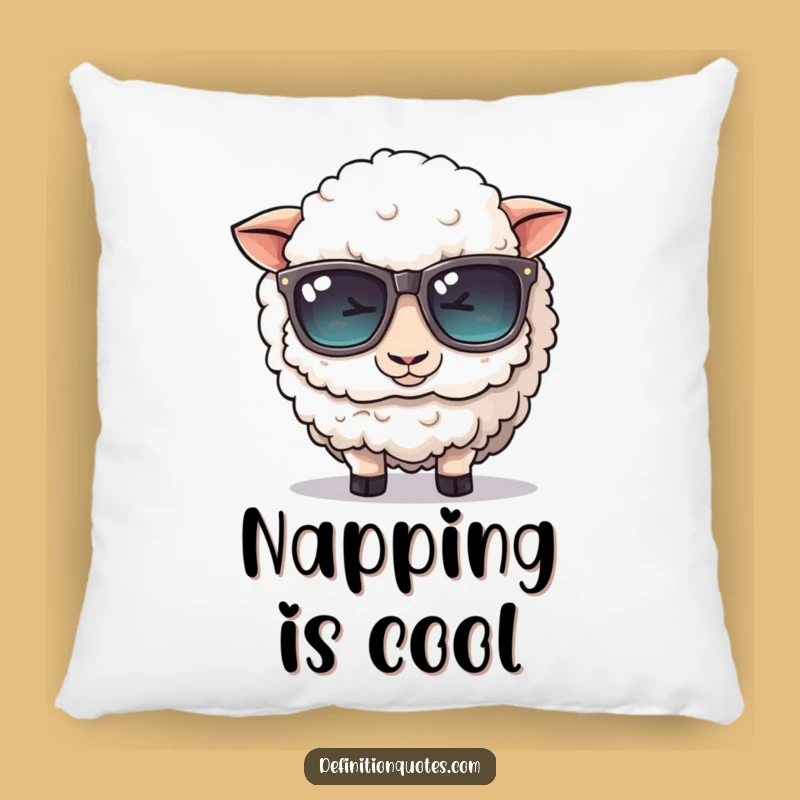Funny Sheep Sunglasses Pillow: Cuddle Up with Comical Comfort