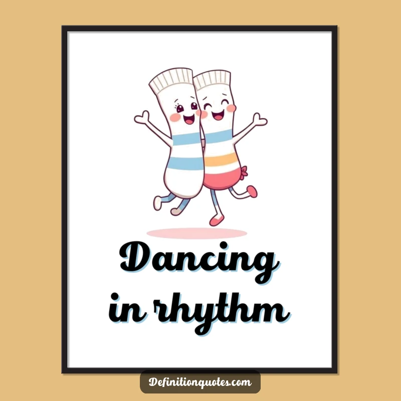 Funny Cheerful Sock Dance Digital Art - Instant Mismatched Decor for Joyful Spaces
