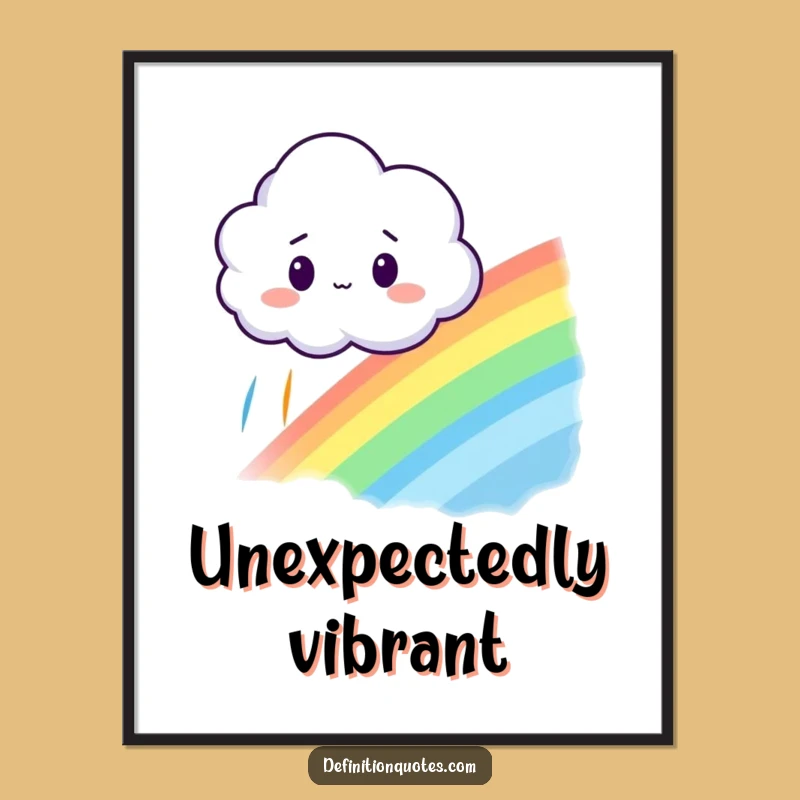 Funny Cloud Rainbow Digital Print - Whimsical Art for Instant Surprise Decor