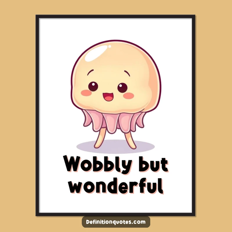Funny Wobbly Jelly Stand Digital Art - Instant Comical Decor for Whimsical Spaces
