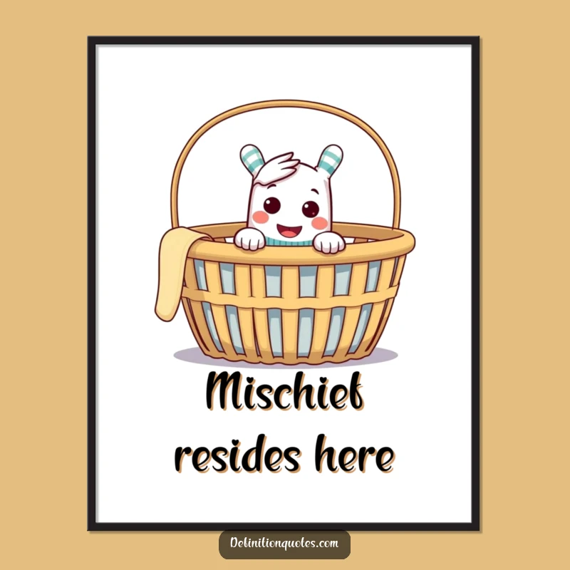 Funny Sock Puppet Digital Art - Mischievous Laundry Basket Download