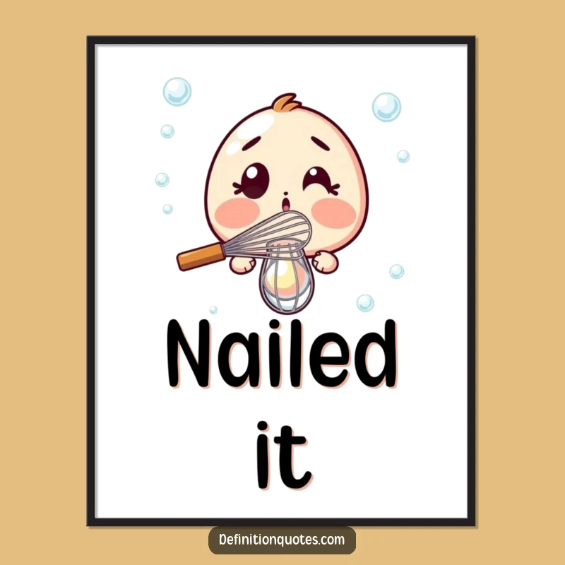 Funny Whisk Fail Digital Art: Hilarious Printable Kitchen Decor