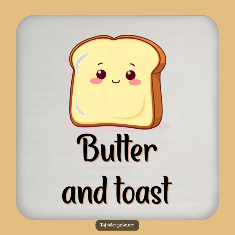 Funny Toast Butter Coaster: Hilarious Breakfast Protection for Your Surfaces