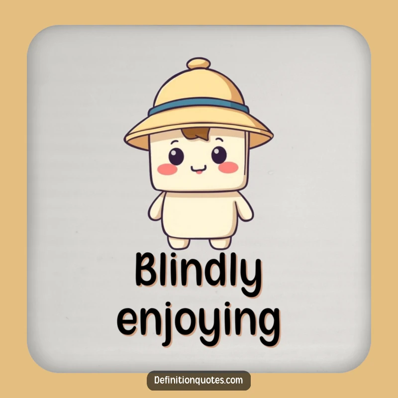 Funny Small Hat Blocky Coaster - Protect Surfaces with Humorous Headwear!