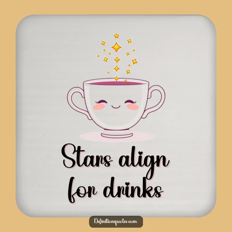 Funny Teacup Star Pouring Coaster - Whimsical Drink Protector, Perfect Gift