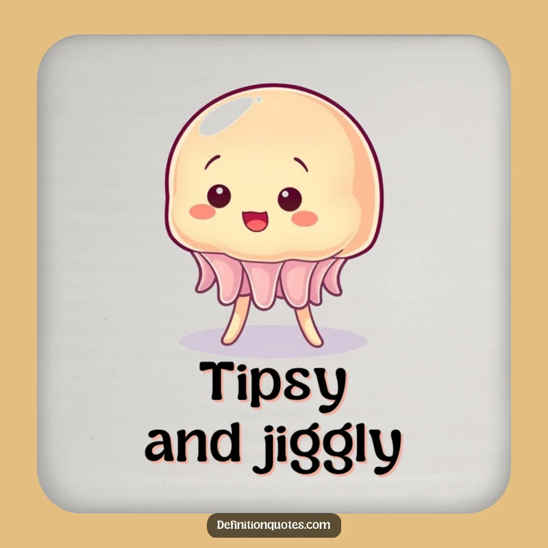 Funny Wobbly Jelly Stand Coaster - Protect Surfaces with Comical Character Art