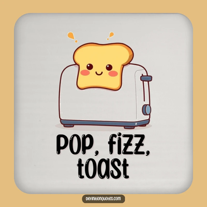 Funny Toast Surprise Coaster: Protect Surfaces with Hilarious Breakfast Art