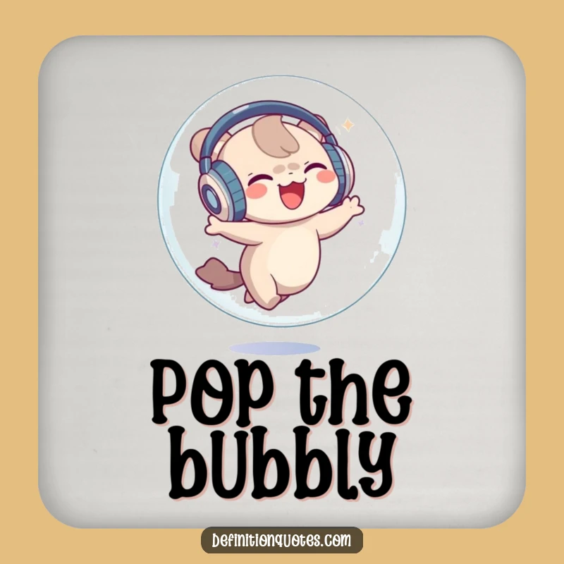 Funny Dancing Bubble Creature Coaster: Protect Surfaces with Groovy Fun, Great Funny Gift