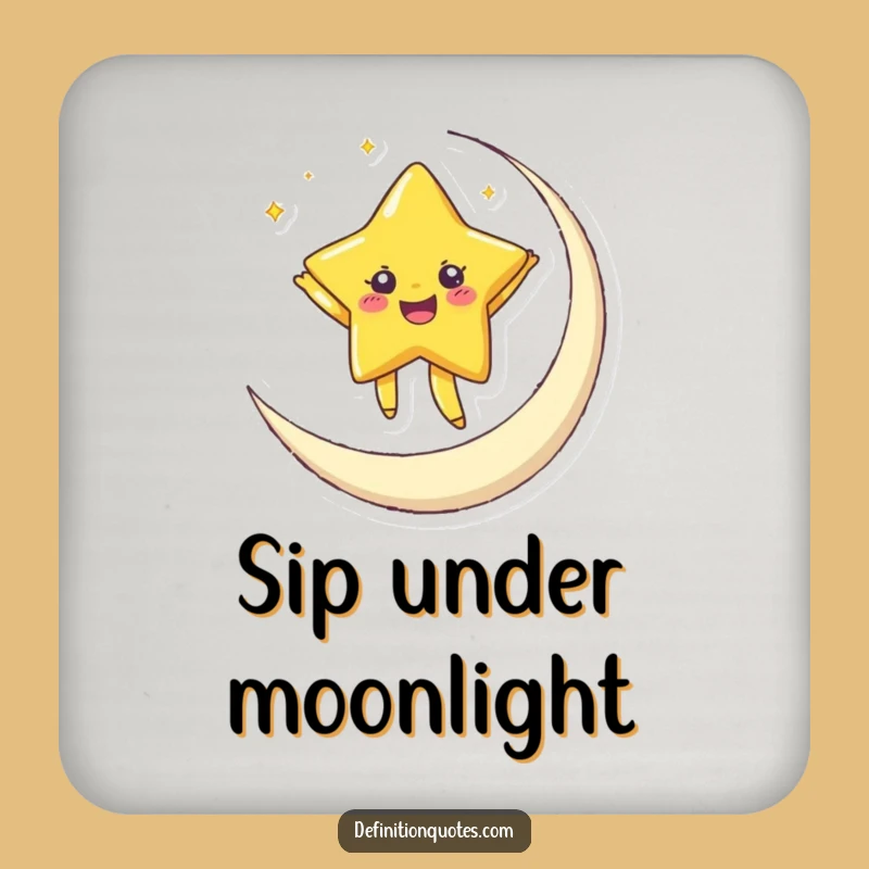 Funny Star Dancer Coaster Set: Celestial Moon Protection Humor Gift