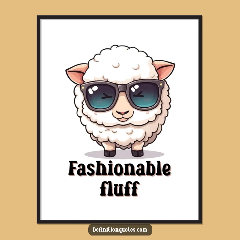 Funny Sheep Sunglasses Poster: Decorate with Hilarious Farm Art