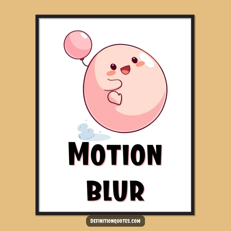 Funny Blob Spinning Top Poster: Hilarious Motion Art Print