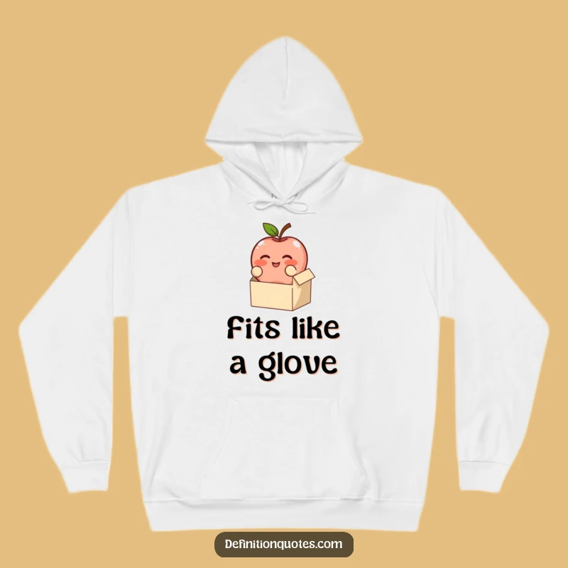 Funny Apple Fitting Box Hoodie - Cozy, Humorous Gift