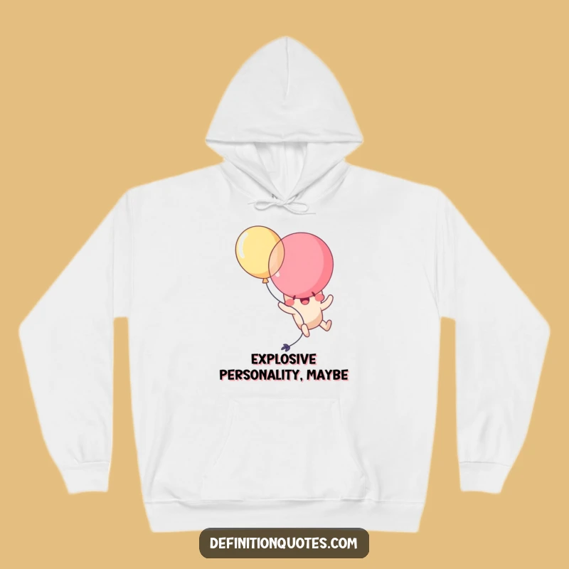 Funny Kawaii Balloon Pop Hoodie: Stay Cozy While Laughing at This Comical Mishap!