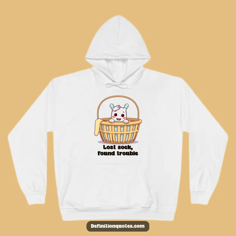 Funny Sock Puppet Hoodie - Cozy Mischief Maker Laundry Basket Sweatshirt