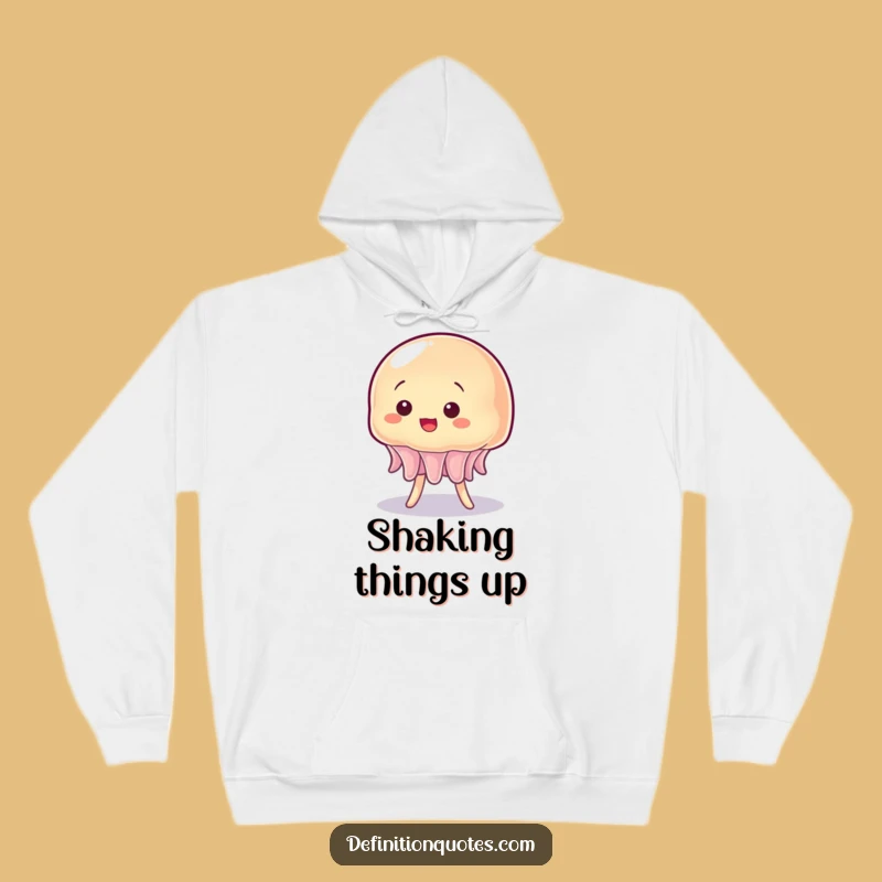 Funny Wobbly Jelly Stand Hoodie - Cozy Character Apparel for Comedic Comfort