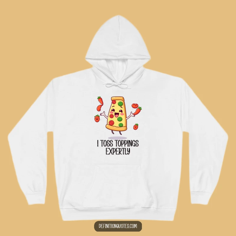 Funny Pizza Juggling Pepperoni Hoodie: Stay Cozy with Comical Italian Food Vibes