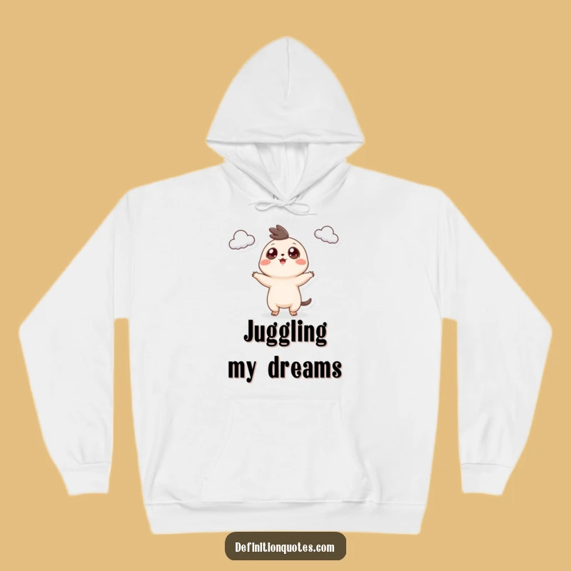 Funny Cloud Juggler Hoodie: Cozy Googly Eyed Creature, Perfect Funny Gift