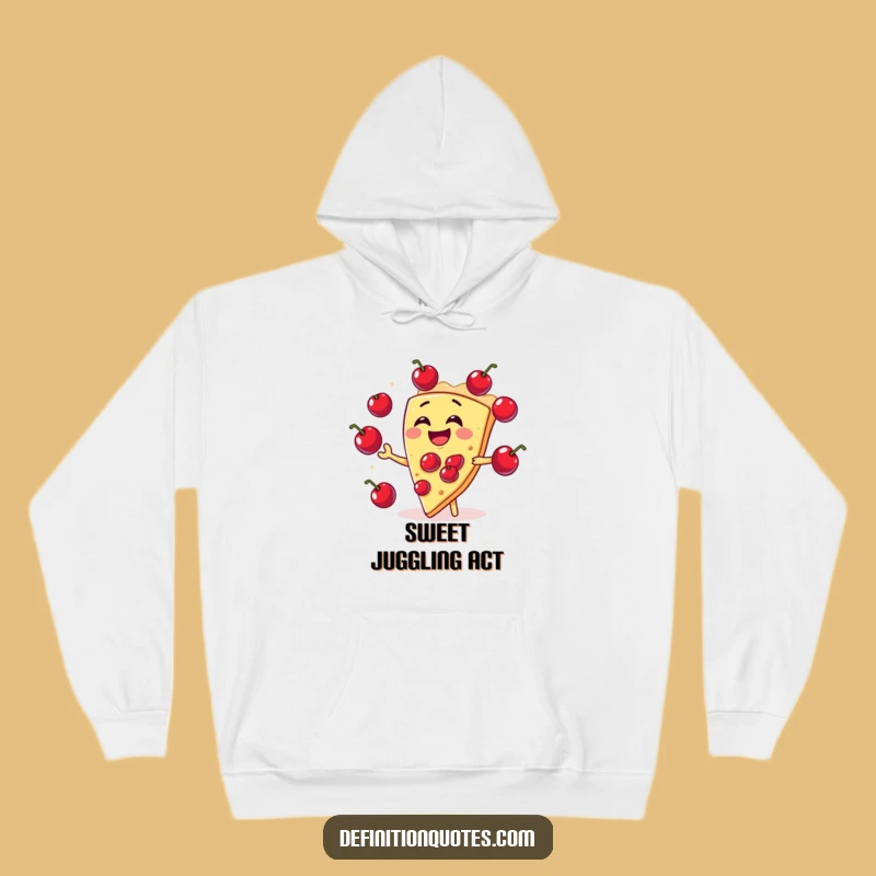 Funny Pie Juggling Hoodie: Cozy and Hilarious Dessert Character Wear