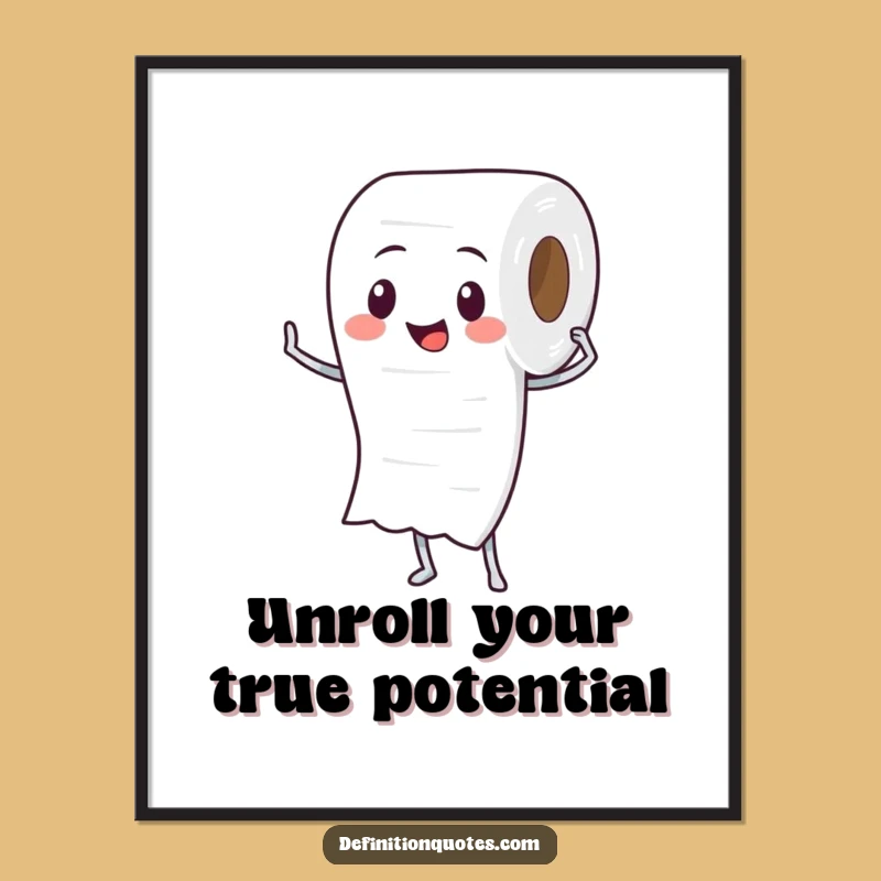 Free Printable Funny Toilet Paper Wall Art - Unrolling Humor Downloadable Decor